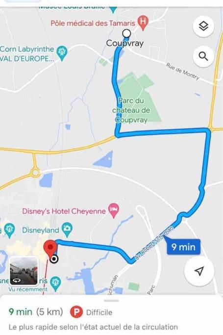 Duplex 6 Personnes Proche Disney A 5 Min En Voiture Coupvray Luaran gambar